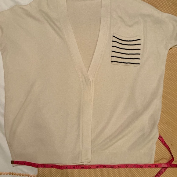 Brunello Cucinelli Cashmere Cardigan w/Monili Stripe Pocket Sz Large - Picture 10 of 12